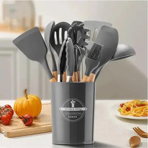 Utensílios de cozinha em Silicone - Conjunto com 12 Peças